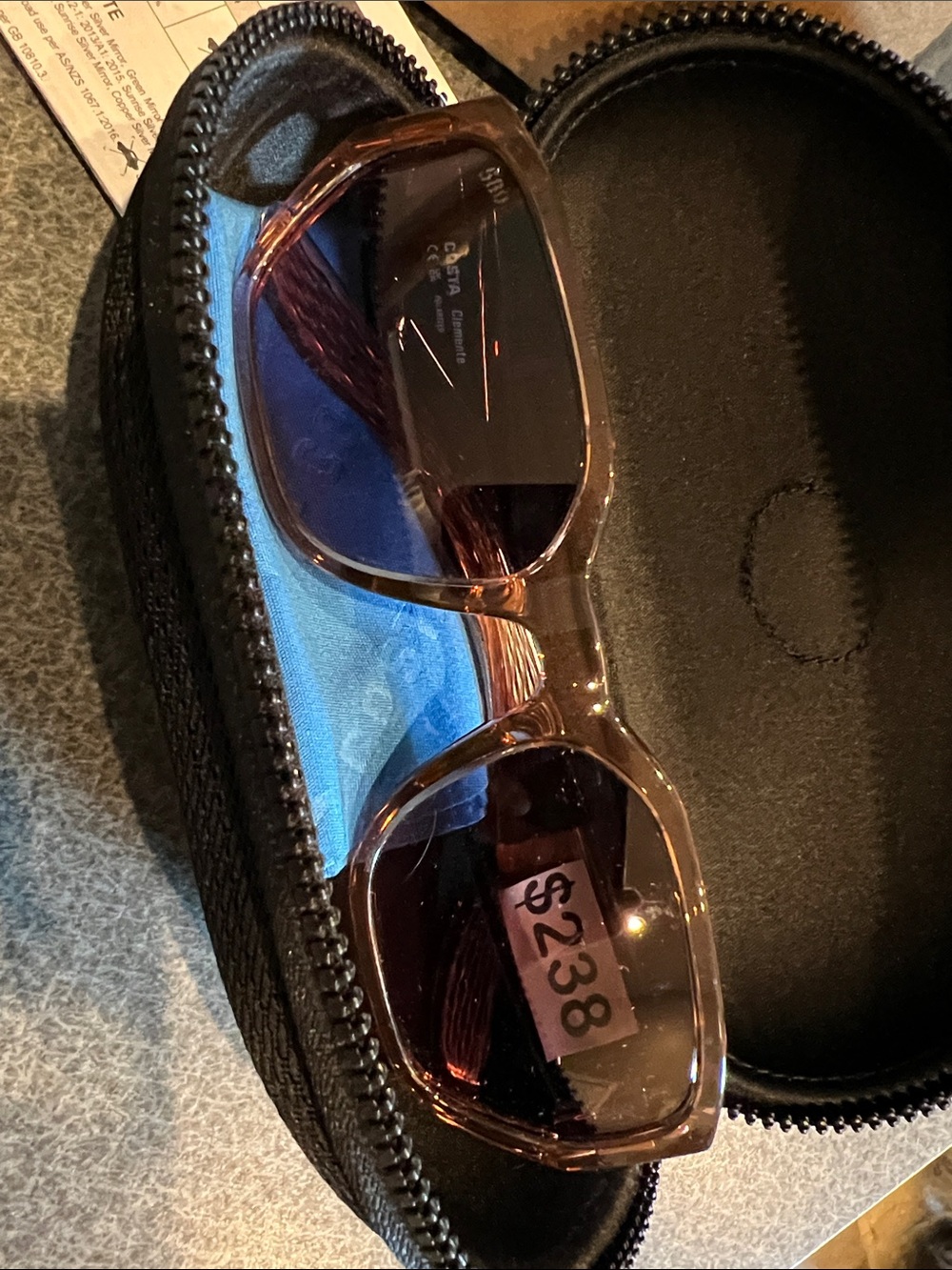 NWT Costa Women's Brown Frame Sunglasses with Brown Lenses